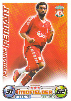 Jermaine Pennant Liverpool 2008/09 Topps Match Attax #154
